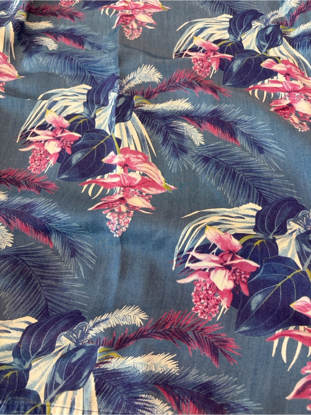 Tommy Bahama Blue Floral Chambray Mini Dress - Picture 7 of 9